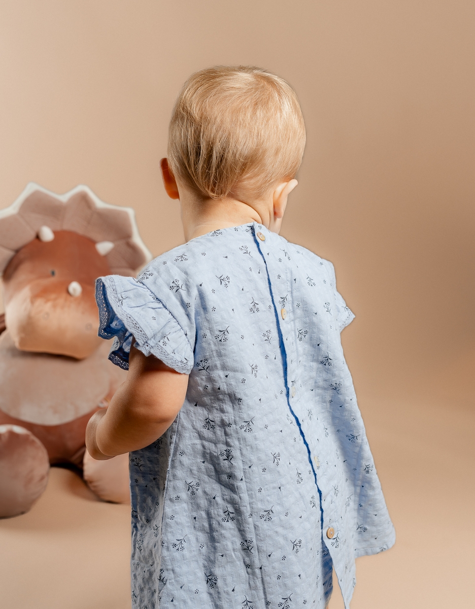 Dress with Bloomer, Seersucker