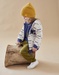 Omkeerbare hoodie met ritssluiting, beige/blauw