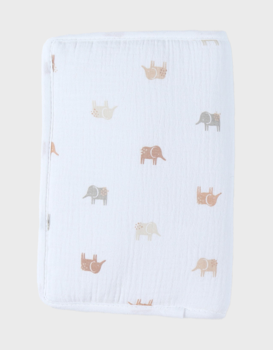 Health record cover, white muslin