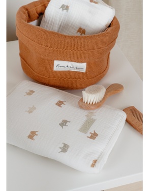 Health record cover, white muslin