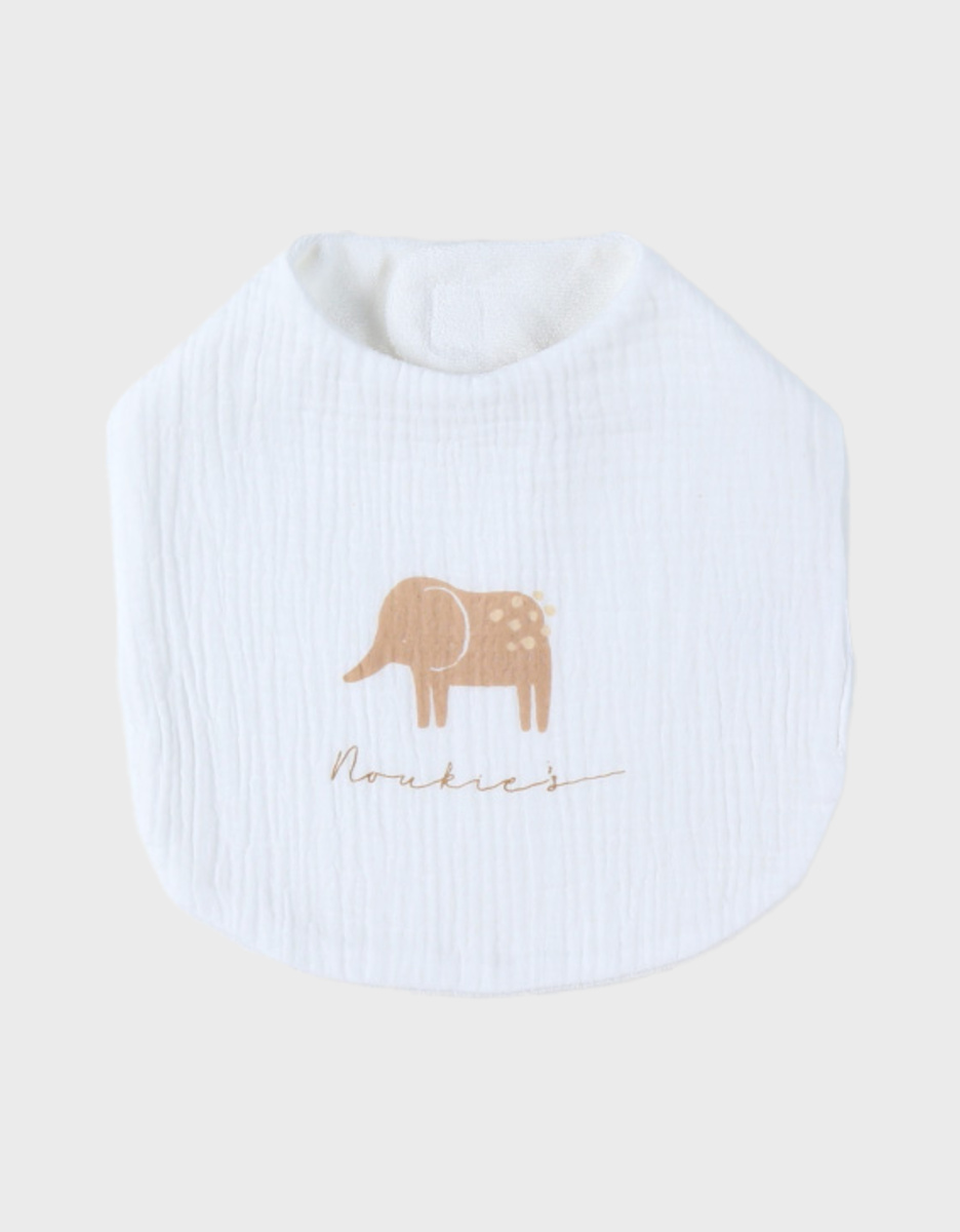 Lot de 3 bavoirs, mousseline de coton