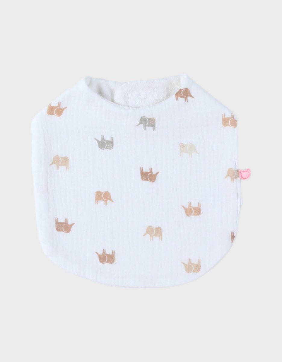 Set of 3 bibs, cotton muslin