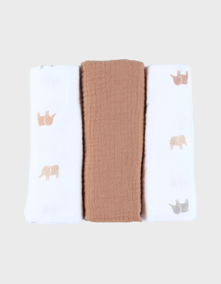 Set of 2 muslin cloths 70*70cm, cotton muslin