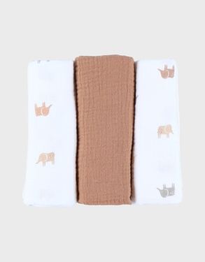 Set of 2 muslin cloths 70*70cm, cotton muslin