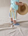 Cotton bermuda shorts with multicoloured stripes