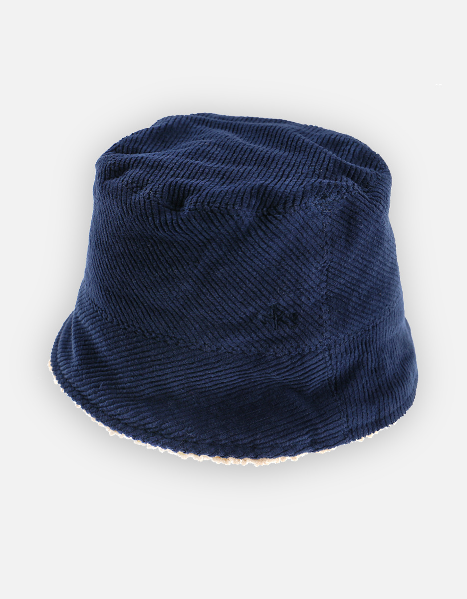 Geribde bob hoed, donkerblauw