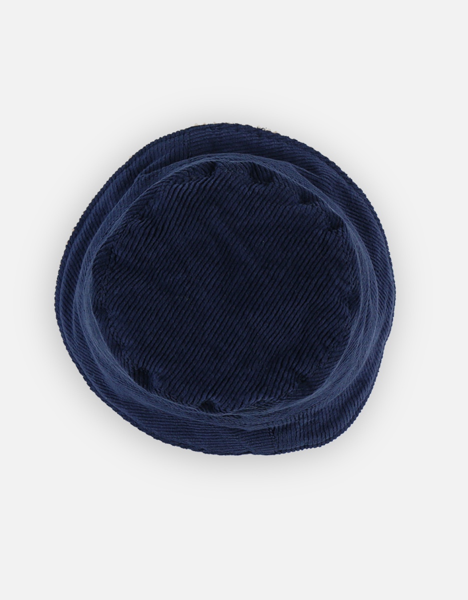 Geribde bob hoed, donkerblauw