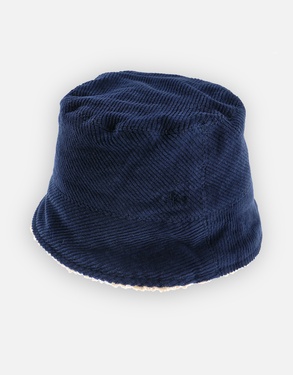 Bob côtelé, bleu marine