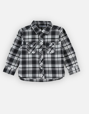 Flannel checkered shirt, navy
