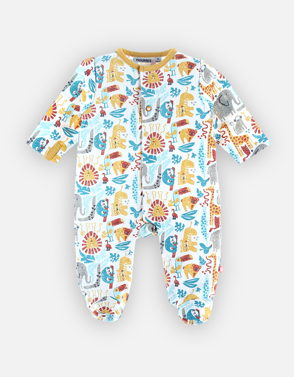 Pyjama dors-bien en jersey à imprimés, multicolore