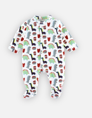 Velvet sleep-well pyjamas, off-white