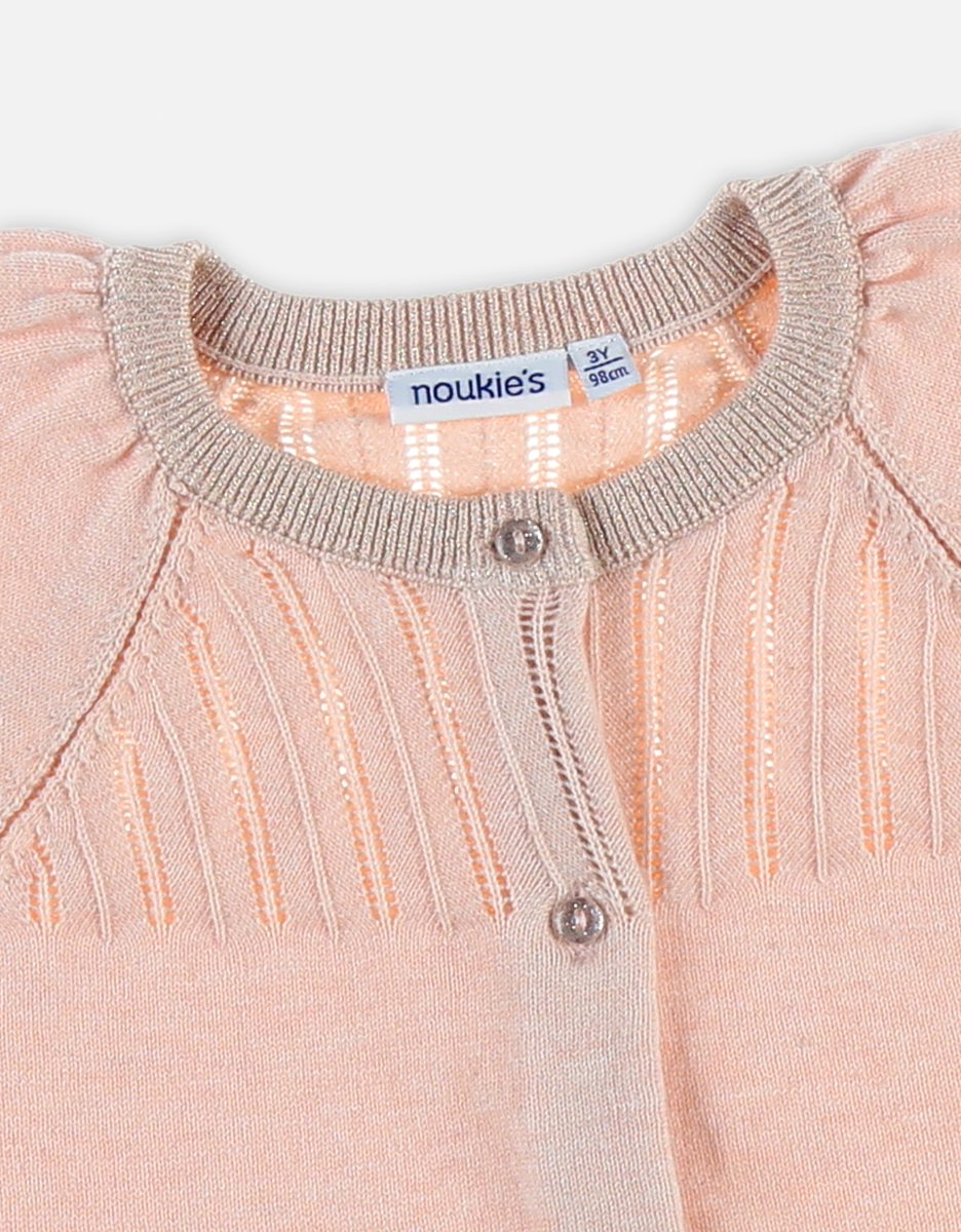 Baggy knitted cashmere cardigan, pink
