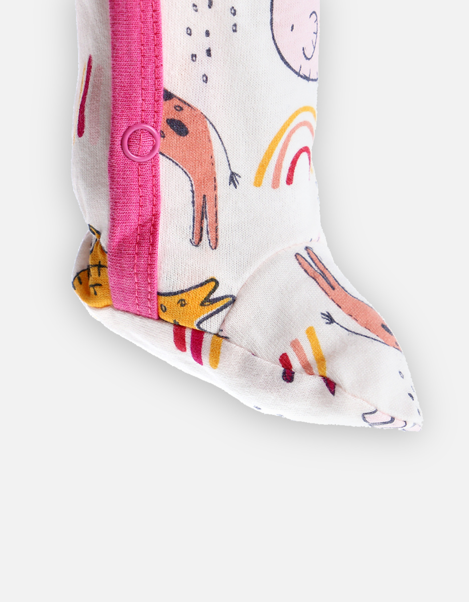 Jersey sleep-well pyjamas with animal prints, light pink