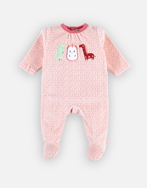 Polka dot jersey sleep-well pyjamas, pink