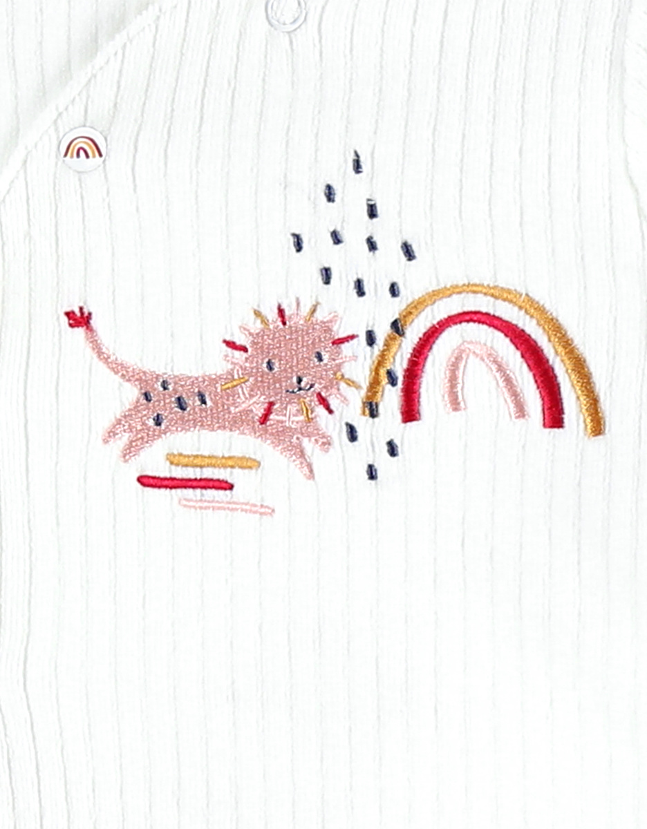 Pyjama dors-bien en velours, blanc