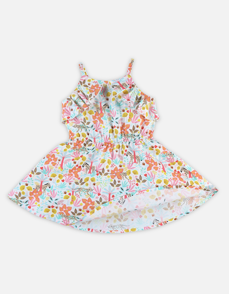 Flowery dress with thin straps