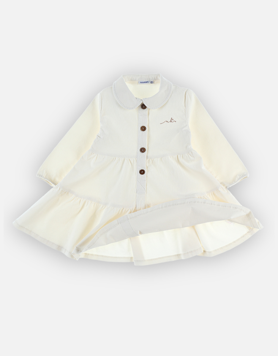 Corduroy dress, off-white