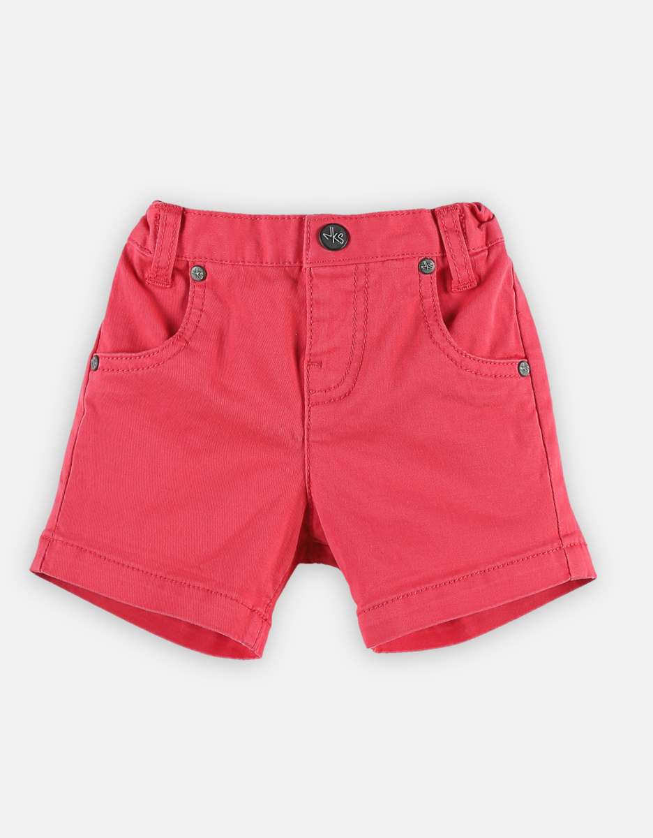 Neon pink cotton bermuda shorts