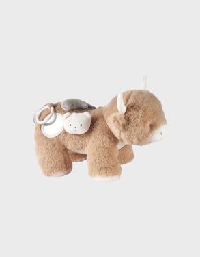 Fluffy activity plush in Veloudoux® and muslin beige
