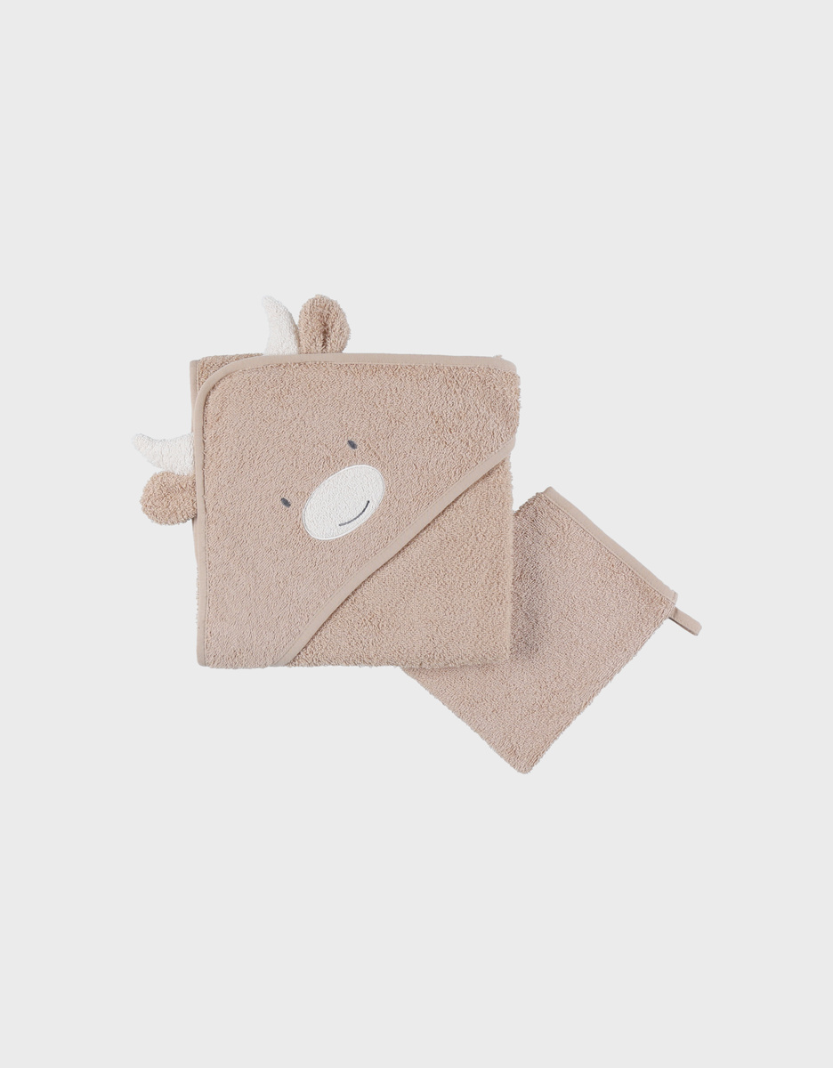 75x75cmbeige terry bath cape – Fluffy
