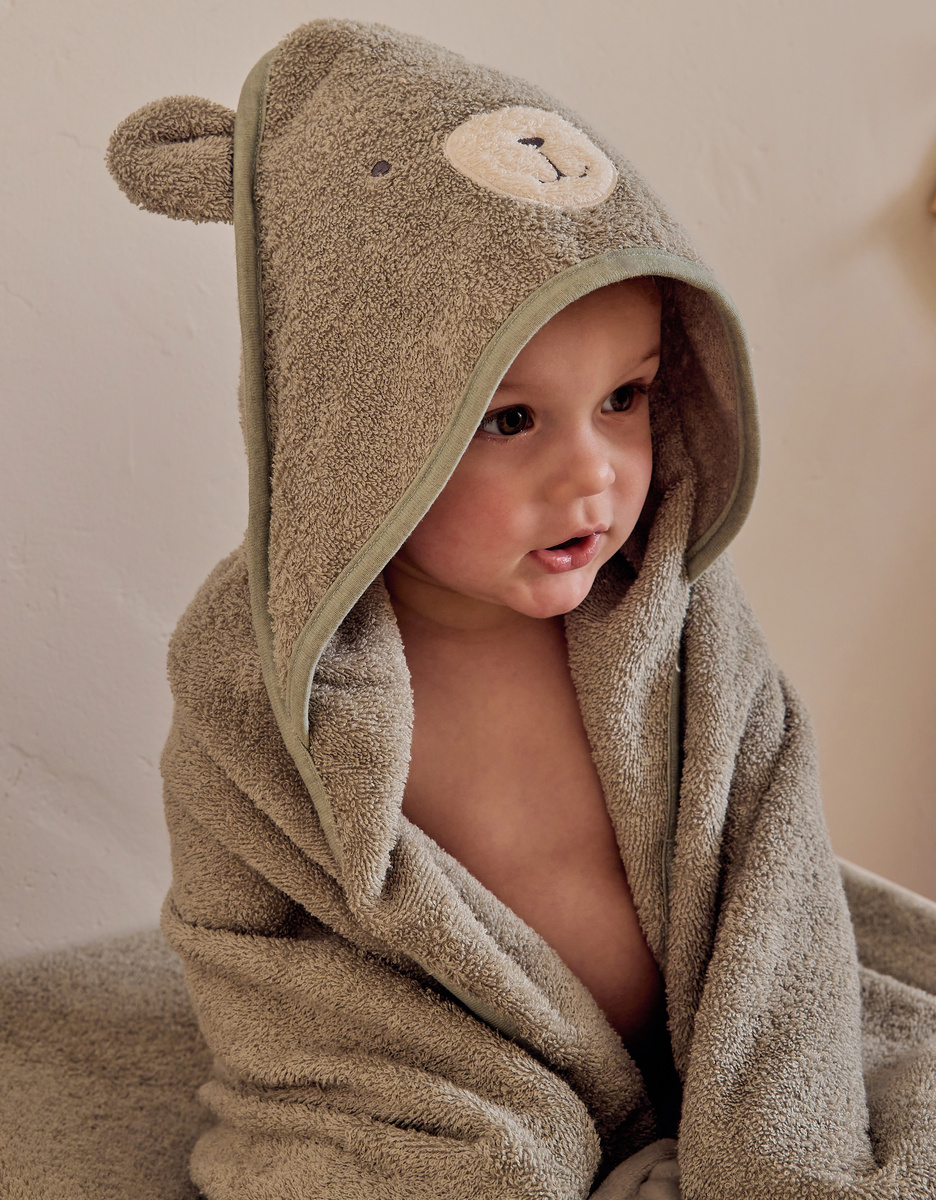 75x75 cm green terry bath cape – Orso
