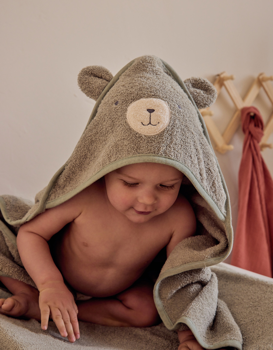 75x75 cm green terry bath cape – Orso
