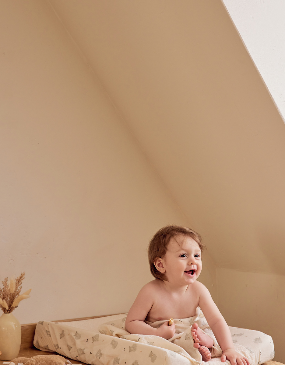 Changing mat cover in ecru – Fluffy, Orso & Lily
