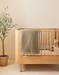 Deken 100x140cm in mousseline en sherpa kaki
