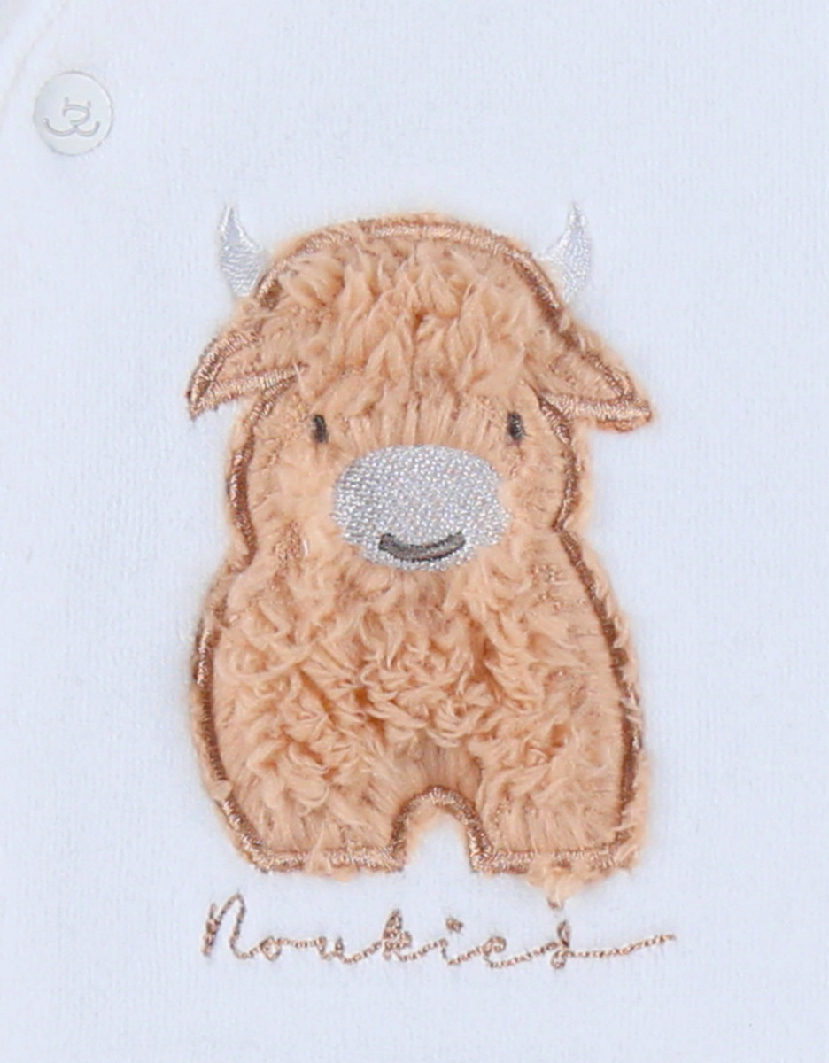Pyjama en velours blanc brodé – Fluffy