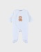 Pyjama en velours blanc brodé – Fluffy