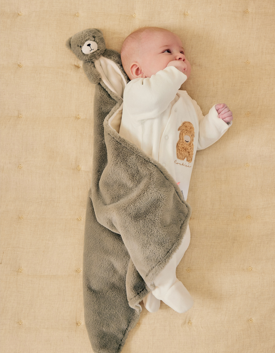 My first Orso blanket in Veloudoux®, khaki/ecru
