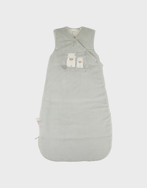 Gigoteuse vert sauge brodée 100 cm en Veloudoux®