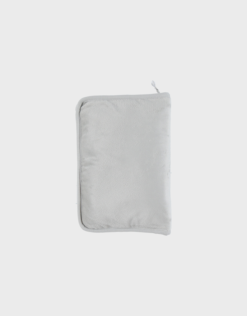 Green faux fur health book cover – Fluffy
