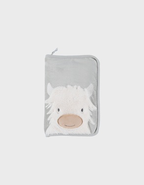 Green faux fur health book cover – Fluffy
