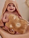 Camel faux fur health book cover - Lily
