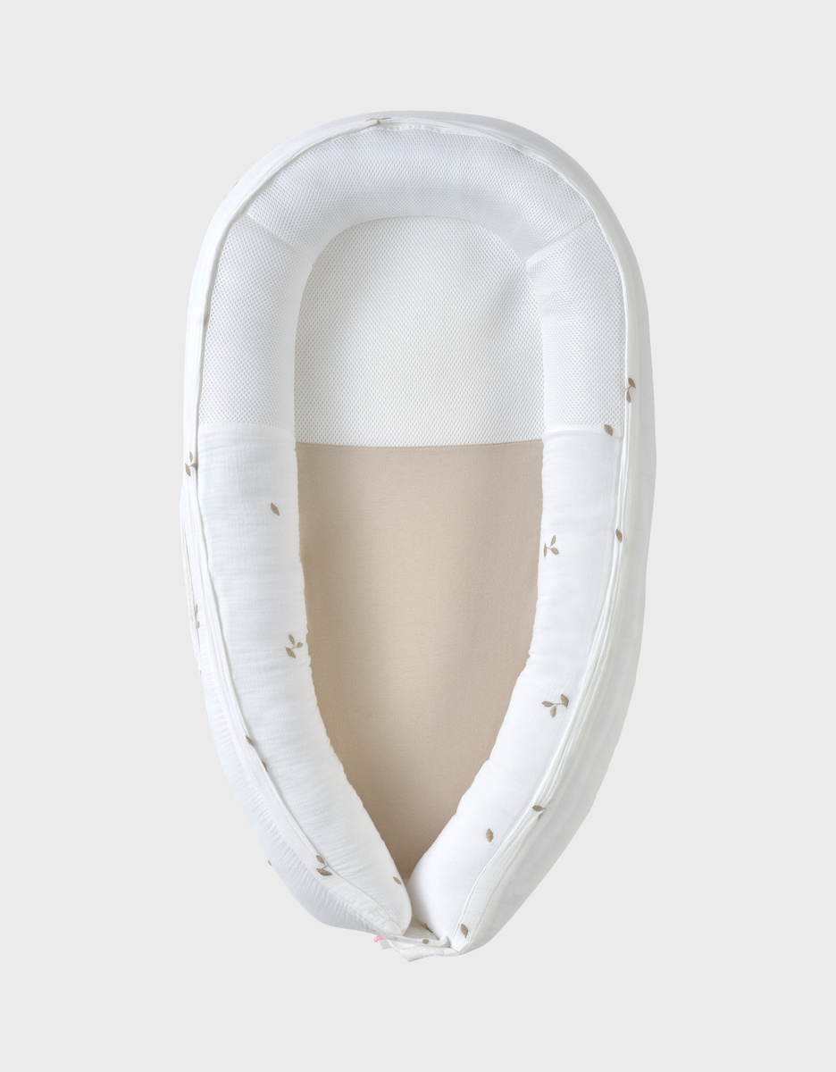 Ecru organic muslin embroidered cocoon – Fluffy Orso Lily

