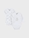 Lot de 2 bodies croisés en jersey coton bio