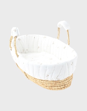 White muslin Moses basket – Orso
