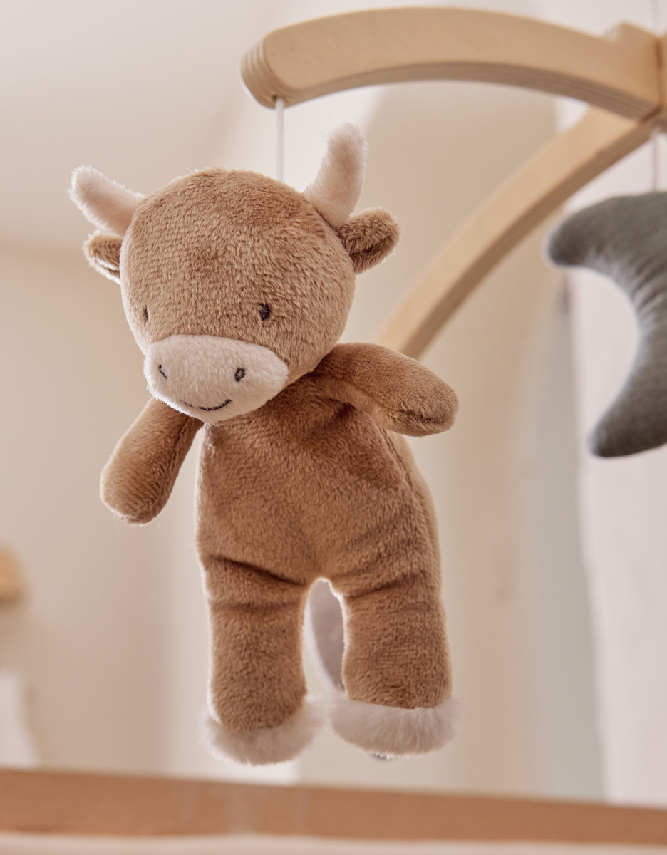Musical mobile with wooden arm – Orso & Fluffy
