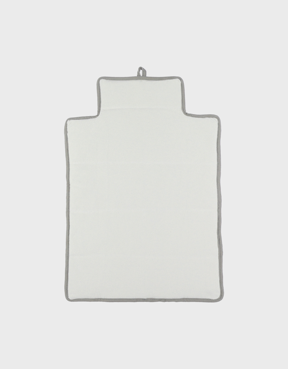Travel changing mat in khaki muslin and terry
