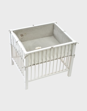 Reversible 75x95 playpen mat in Veloudoux and muslin – Fluffy, Orso & Lily
