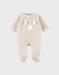 Beige velour sleepsuit with embroidery – Orso
