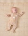 Beige velour sleepsuit with embroidery – Orso
