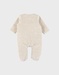 Beige velour sleepsuit with embroidery – Orso
