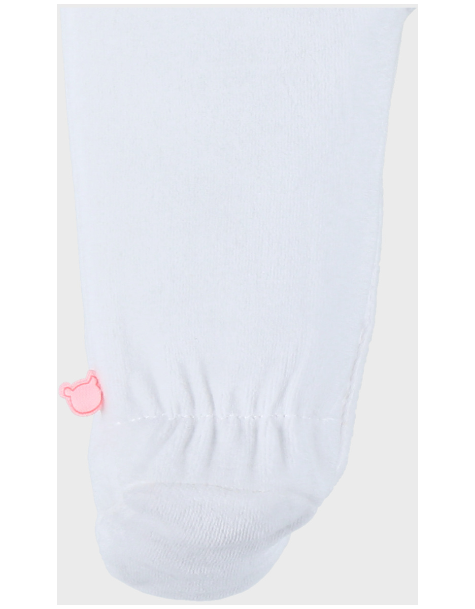 White velour sleepsuit with embroidery – Fluffy
