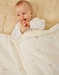 75x100cm muslin and sherpa blanket in ecru
