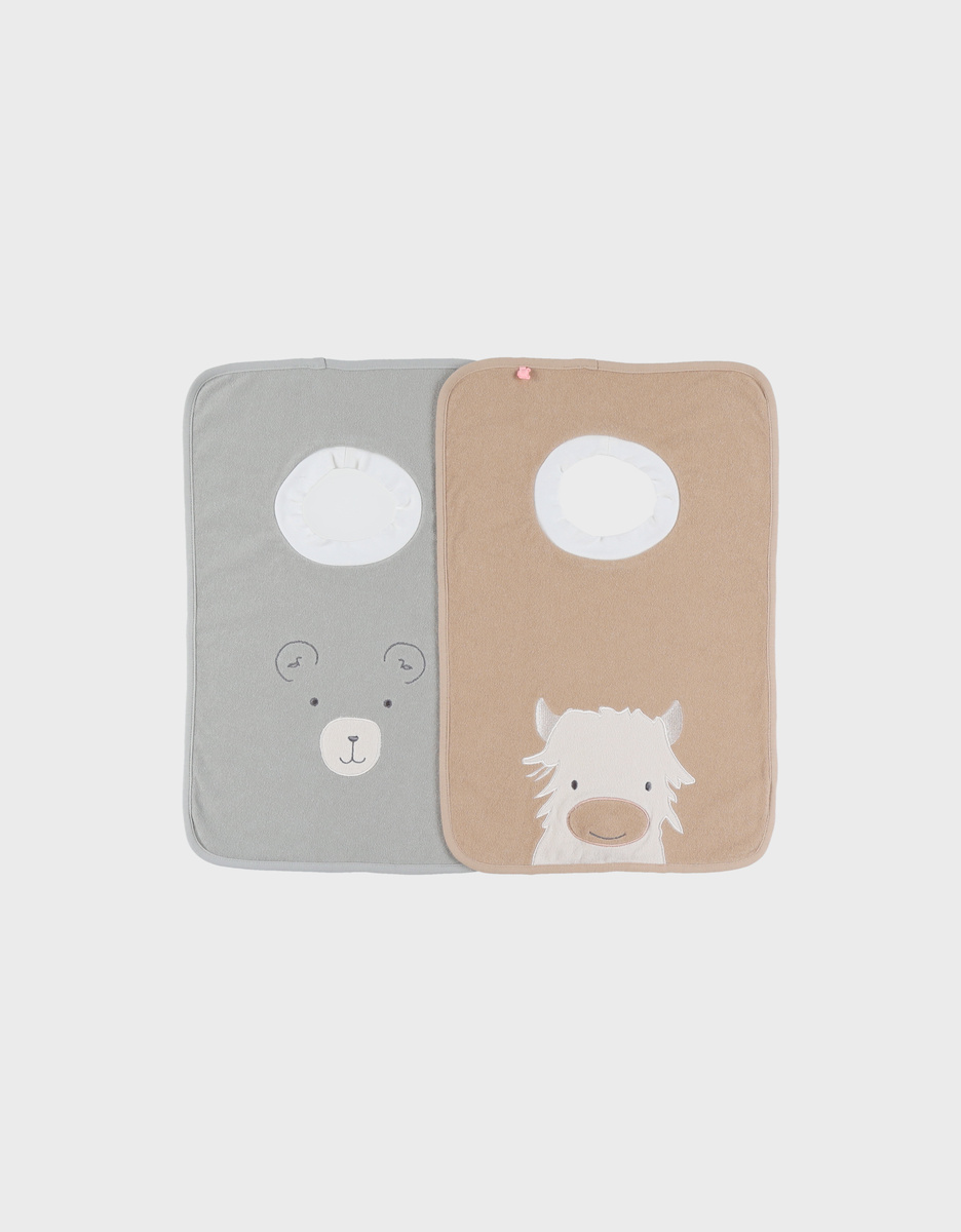 Funny terry bib – Orso & Fluffy
