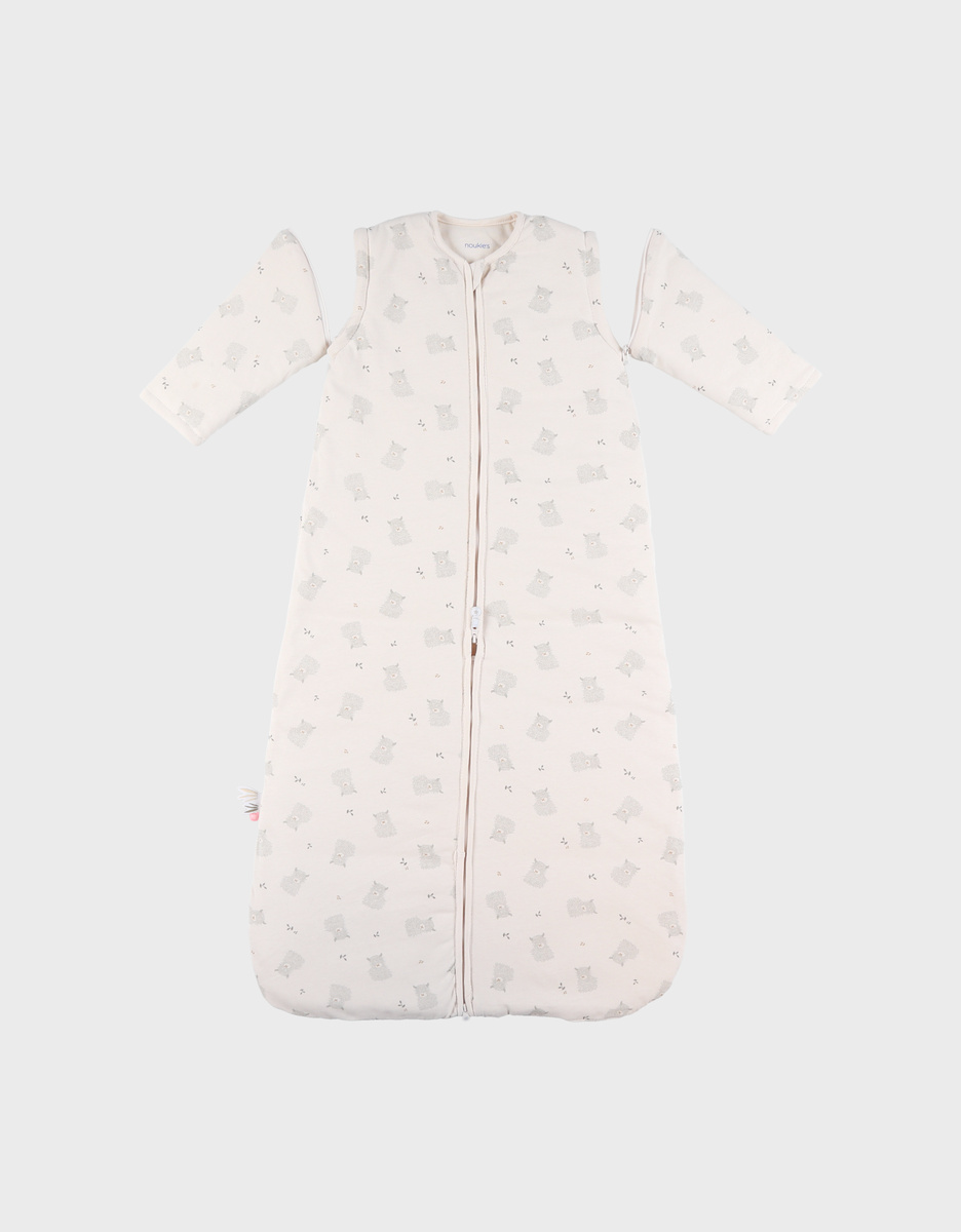 100cm sleeping bag with removable sleeves in jersey
