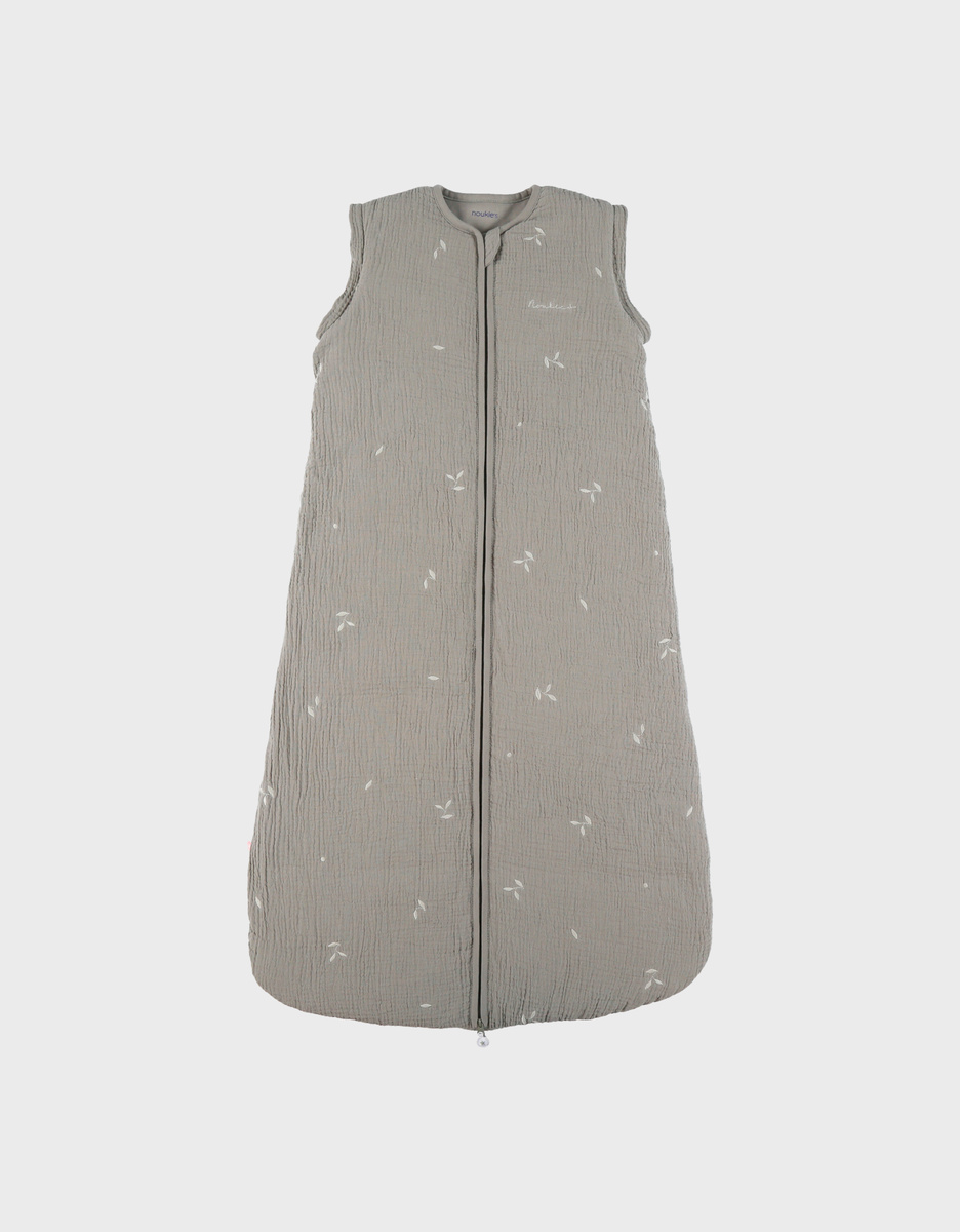 100cm quilted muslin sleeping bag with embroidery
