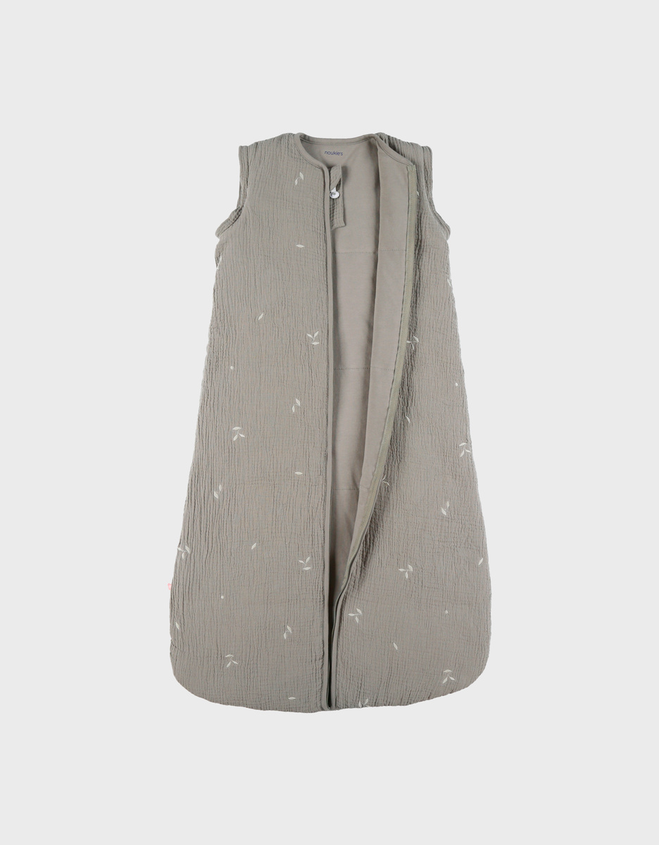 100cm quilted muslin sleeping bag with embroidery
